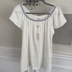 MAX STUDIO SHORT SLEEVE SUMMER TOP - 1X